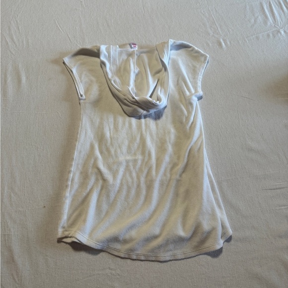 Justice Bathing Suit Cover up White Hooded Tunic with Pocket Girls Size 8/10 - Picture 8 of 9